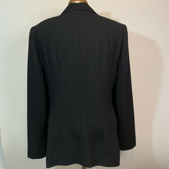 Herman Geist Black 3 Button Blazer Women Size 8 - Picture 6 of 10